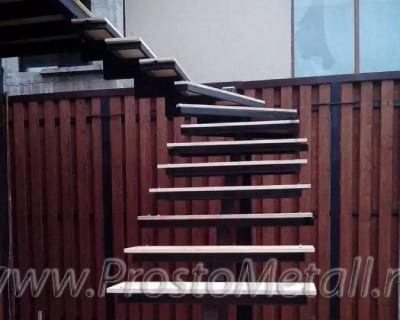 Двухмаршевые металлические лестницы